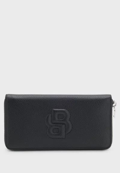 Hugo Boss Boss Wallet Anett Ziparound In Black