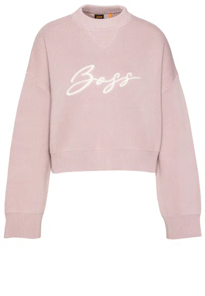 Hugo Boss Logo Knitwear In Pink