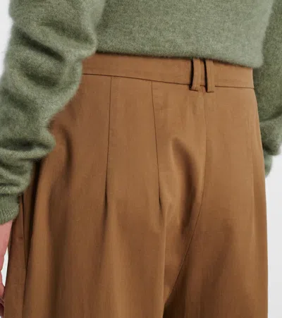 The Row Tailored Trousers With Pleats And Pockets In Brown