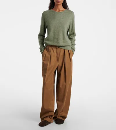 The Row Tailored Trousers With Pleats And Pockets In Brown