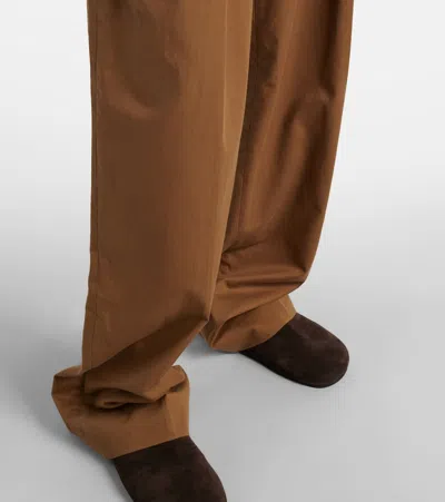 The Row Tailored Trousers With Pleats And Pockets In Brown