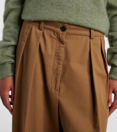 The Row Tailored Trousers With Pleats And Pockets In Brown