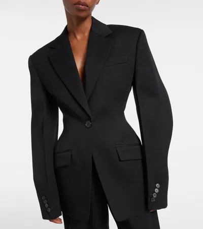 Givenchy Tailored Wool Blazer Notched Lapels In Black
