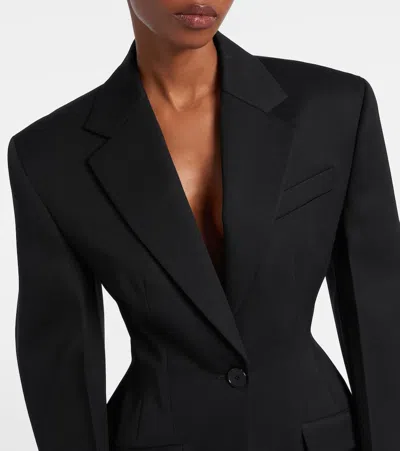 Givenchy Tailored Wool Blazer Notched Lapels In Black