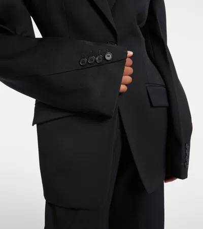 Givenchy Tailored Wool Blazer Notched Lapels In Black