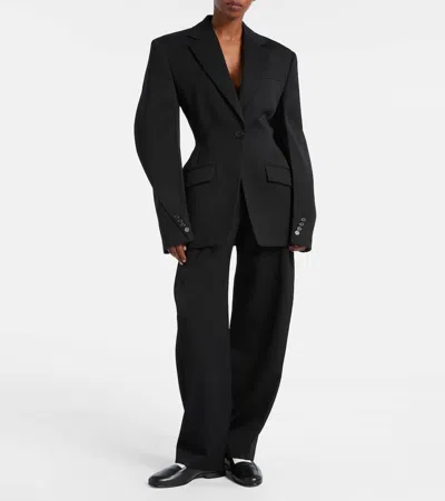 Givenchy Tailored Wool Blazer Notched Lapels In Black