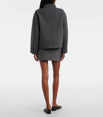 Extreme Cashmere Motor Wool And Cashmere Bomber Jacket In Gray