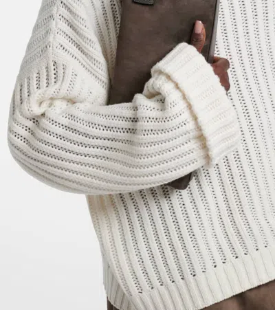 Brunello Cucinelli Cashmere Turtleneck In White