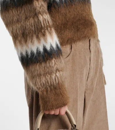 Brunello Cucinelli Patterned Sweater In Brown