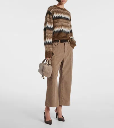 Brunello Cucinelli Patterned Sweater In Brown
