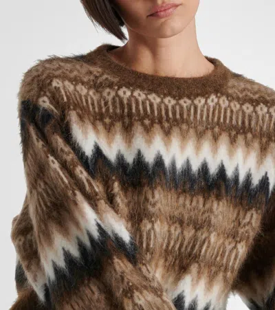 Brunello Cucinelli Patterned Sweater In Brown