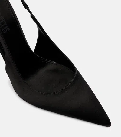 Paris Texas Slingback Pumps Pointed Toe Design In Black