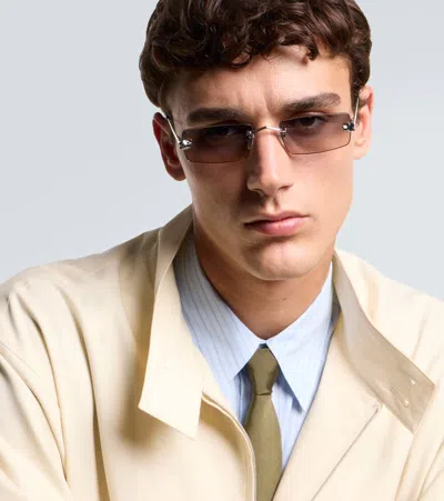 Cartier Panthère De  Rectangular Sunglasses In Metallic