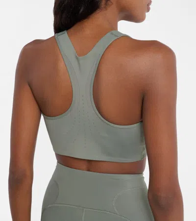 Adidas By Stella Mccartney Power Impact Sports Bra In Gray