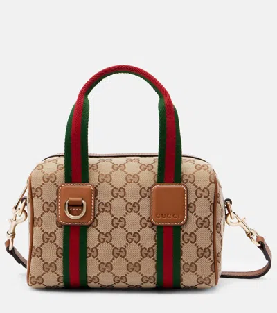 Gucci Mini Gg Canvas Crossbody Bag In Neutral