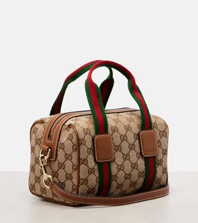 Gucci Mini Gg Canvas Crossbody Bag In Neutral