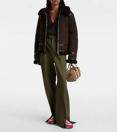 Gucci Mini Gg Canvas Crossbody Bag In Neutral