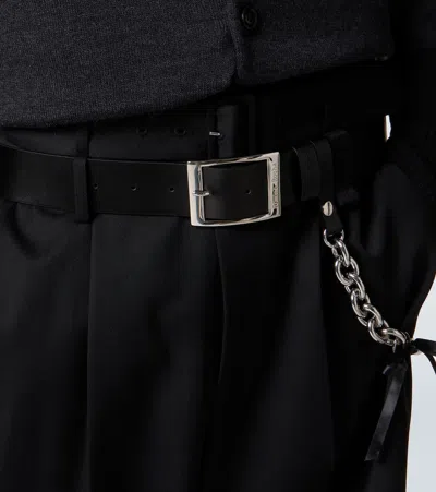Simone Rocha Embellished Leather Belt In Black