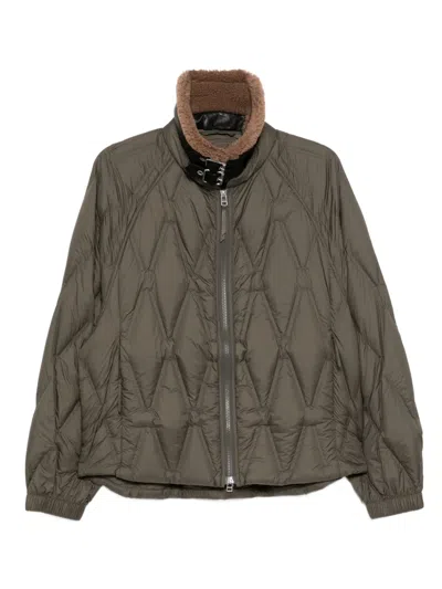 Croquis Loosed Goose Down Jacket In Green