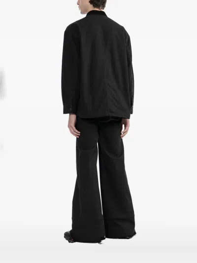 Izzue Logo-patch Shirt Jacket In Black