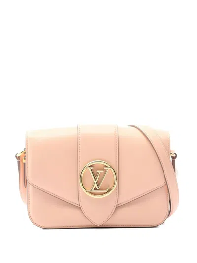 Pre-owned Louis Vuitton 2021 Pont 9 Logo Shoulder Bag In Pink
