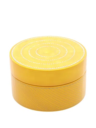 Pre-owned Hermes Soleil D'hermès Lacquer Box In Yellow