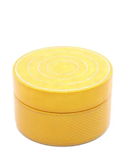 Pre-owned Hermes Soleil D'hermès Lacquer Box In Yellow