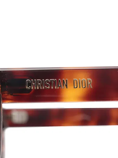 Pre-owned Dior 2020s Meteor B1i Cat-eye Sunglasses In Brown