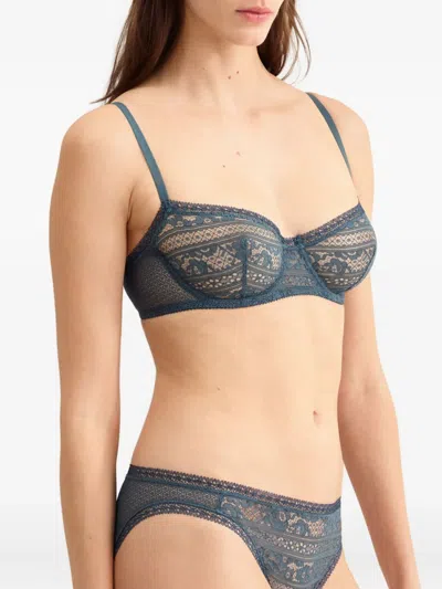 Eres Evidence Lace Bra In Blue