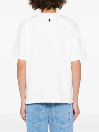 Ader Error Slogan-embroidered T-shirt In Red