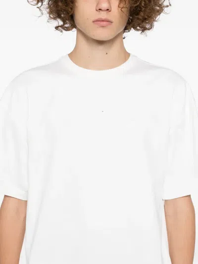 Ader Error Slogan-embroidered T-shirt In Red
