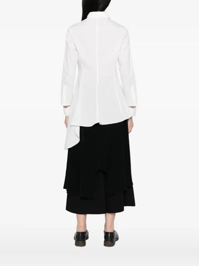 Yohji Yamamoto Asymmetrisches Langarmshirt In Neutral