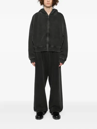 Entire Studios Graphite Cotton Thermal Sweatshirt In Gray