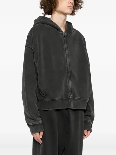 Entire Studios Graphite Cotton Thermal Sweatshirt In Gray