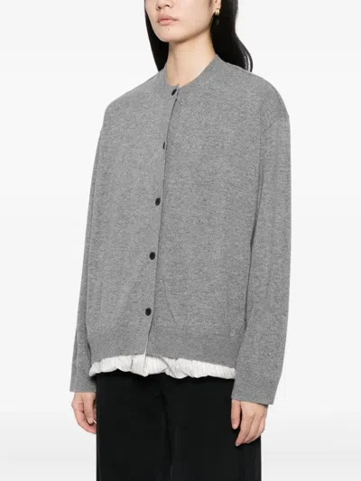 Less Mid-length Cardigan In Gray