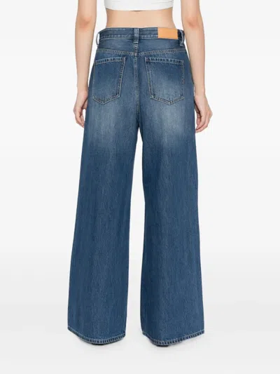Less Logo-patch Jeans In Blue
