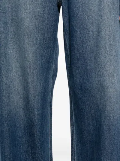 Less Logo-patch Jeans In Blue