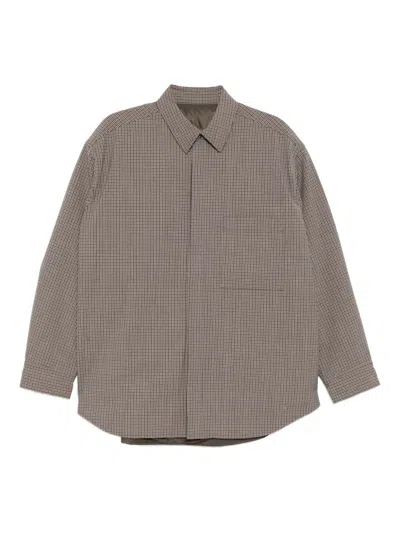 Croquis Plaid Padded Jacket In Brown