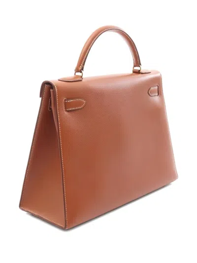 Pre-owned Hermes 1991 Kelly32 Handbag In Brown