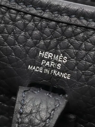 Pre-owned Hermes 2024 Evelyn Amazone 16 Perforated-logo Shoulder Bag In Blue