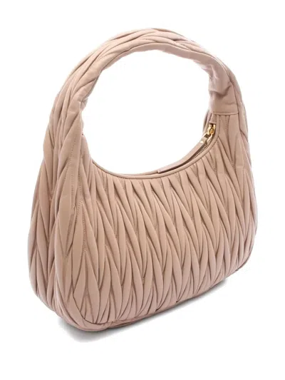 Pre-owned Miu Miu Matelassé Mew Wonder Handbag In Pink