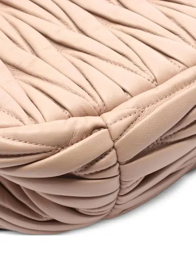 Pre-owned Miu Miu Matelassé Mew Wonder Handbag In Pink