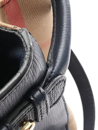 Pre-owned Burberry 2000s House Check Banner Handbag In Blue