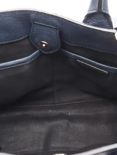 Pre-owned Burberry 2000s House Check Banner Handbag In Blue