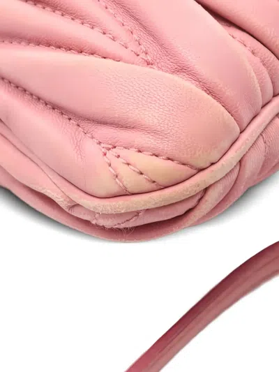 Pre-owned Miu Miu 2000 Matelasse Shoulder Bag In Pink