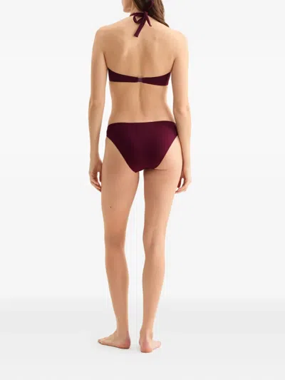 Eres Bow-embellished Halter-neck Bikini Top In Purple