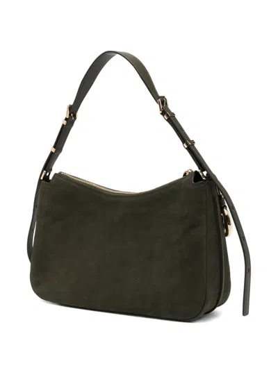 Michael Kors Soft Calfskin Shoulder Bag In Deep Green In Green