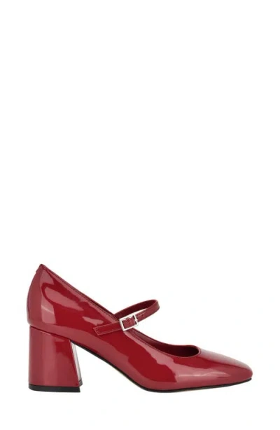 Calvin Klein Jatlee Block Heel Pump In Red