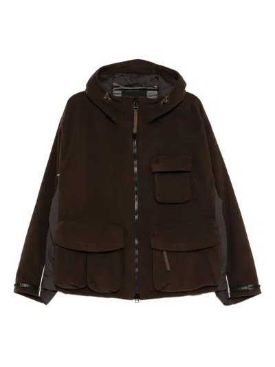 Croquis Loose Hooded Jacket In Brown