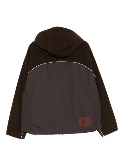 Croquis Loose Hooded Jacket In Brown